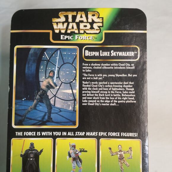 Vintage 1997 Star Wars Epic Force Bespin Luke Skywalker Rotating New Old Stock - Picture 5 of 6